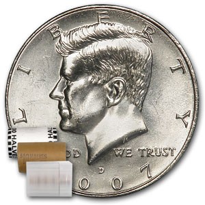 2007-D Kennedy Half Dollar 20-Coin Roll BU
