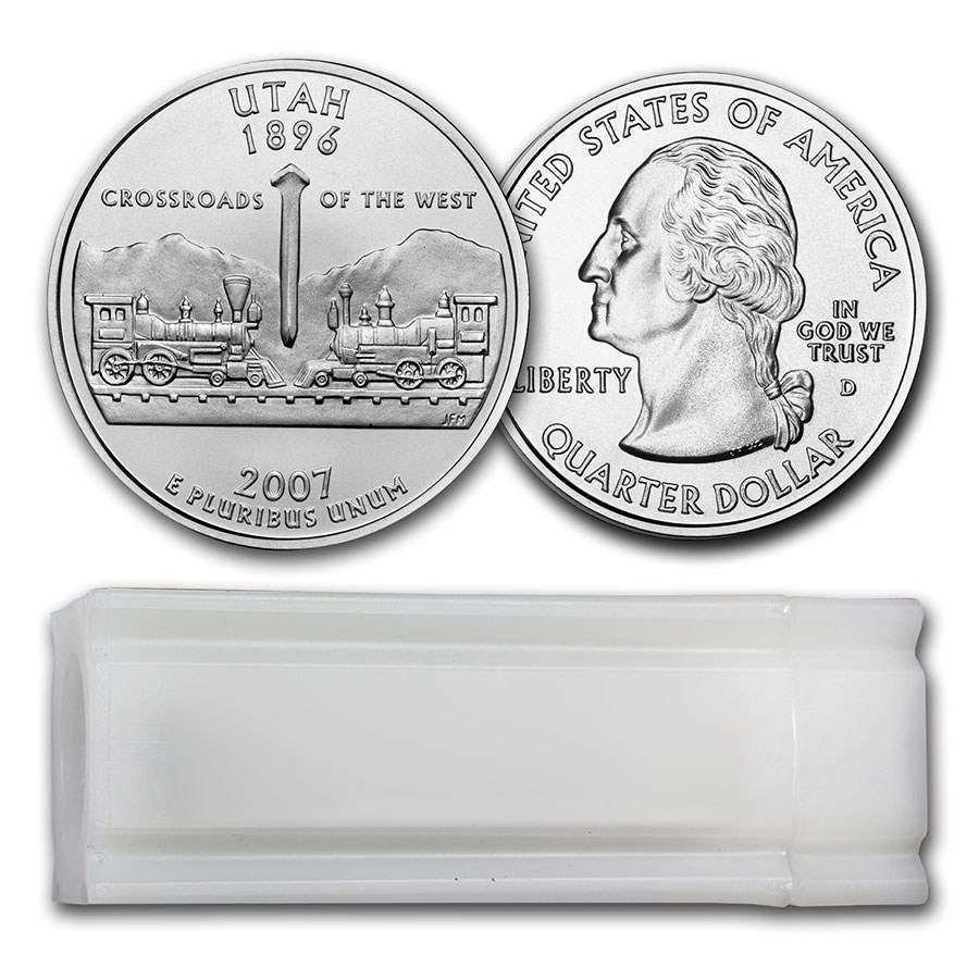 2007-D Utah Statehood Quarter 40-Coin Roll BU