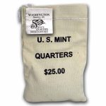 2007-D Washington State Quarter $25 Sealed Mint Bag BU