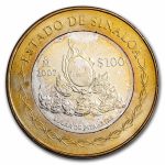 2007 Mexico Bimetallic 100 Pesos Sinaloa BU (2nd Edition)