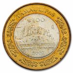 2007 Mexico Bimetallic 100 Pesos Tamaulipas BU (2nd Edition)