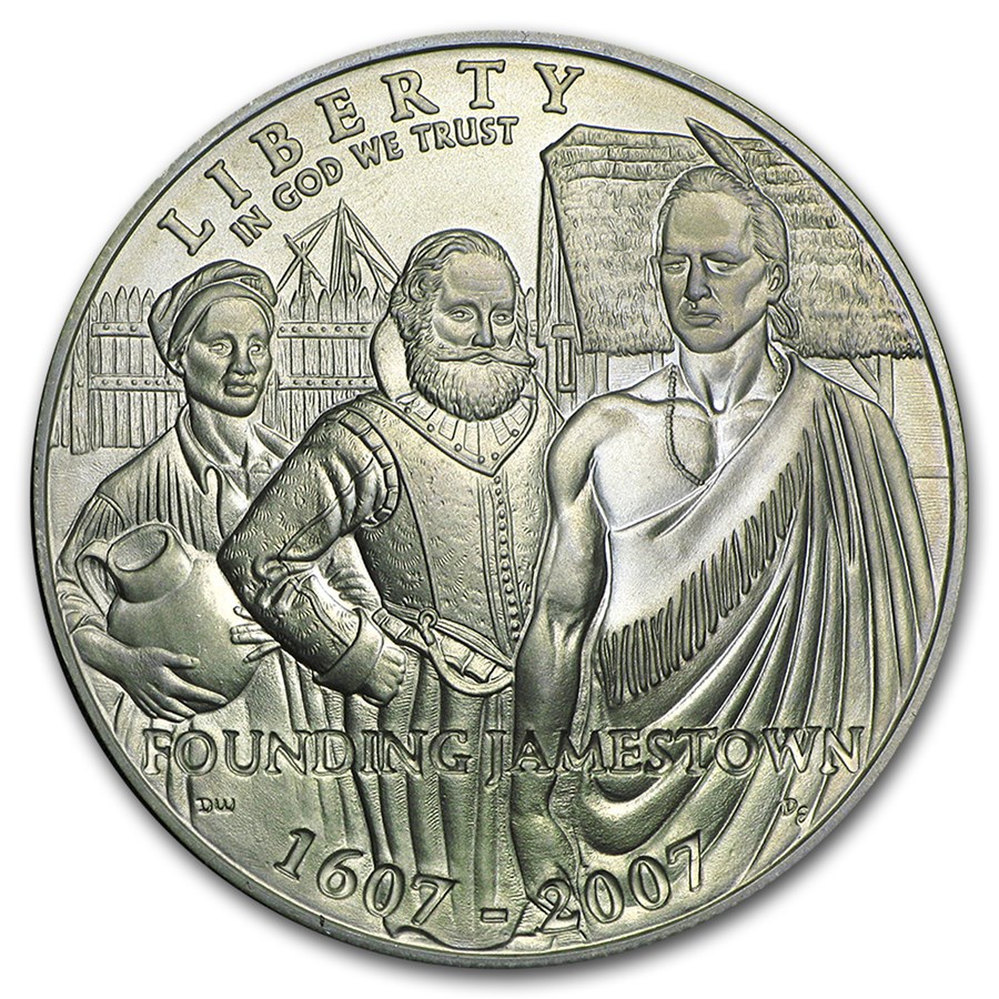 2007-P Jamestown 400th Anniv $1 Silver Commem BU (Capsule Only)