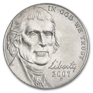 2007-P Jefferson Nickel BU