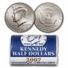 2007-P Kennedy Half Dollar 20-Coin Mint Roll BU (Mint Wrapped)