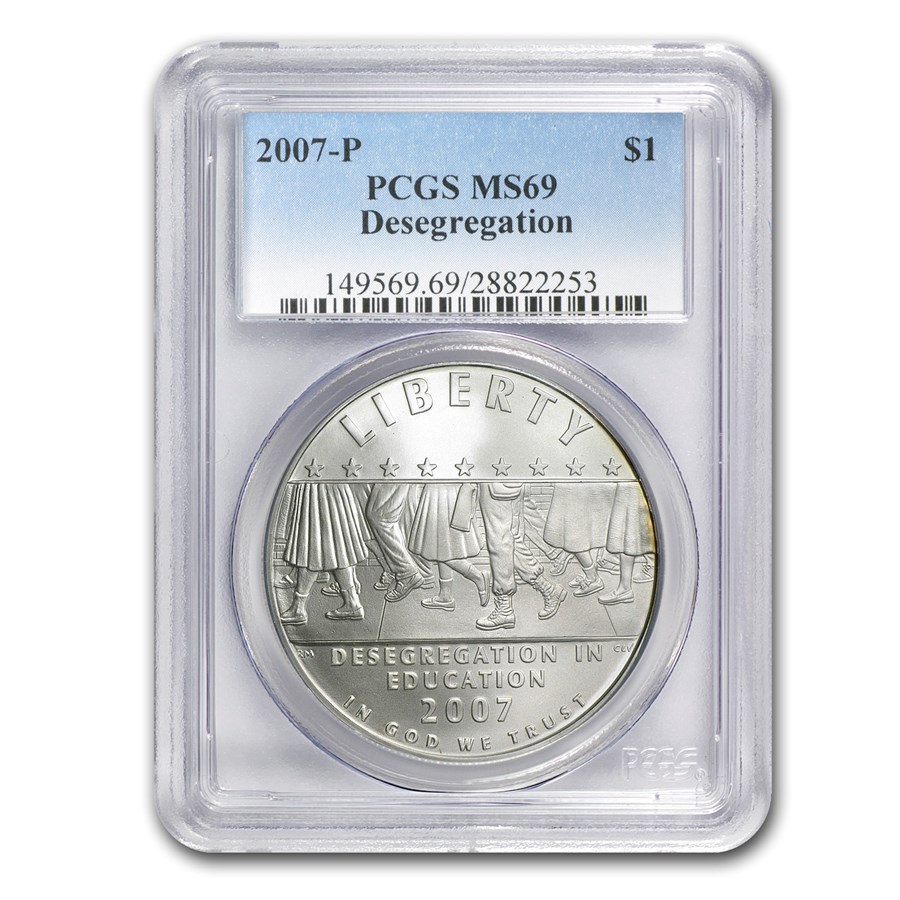 2007-P School Desegregation $1 Silver Commem MS-69 PCGS