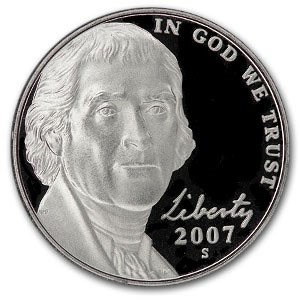 2007-S Jefferson Nickel Gem Proof