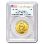 2007-W 1/2 oz Gold Dolley Madison MS-70 PCGS (FirstStrike®)