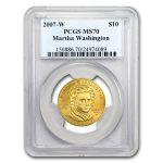 2007-W 1/2 oz Gold Martha Washington MS-70 PCGS