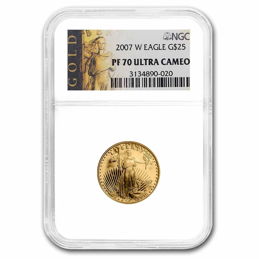 2007-W 1/2 oz Proof American Gold Eagle PF-70 UCAM NGC