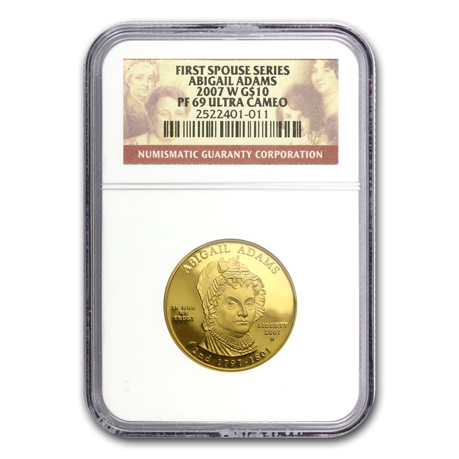 2007-W 1/2 oz Proof Gold Abigail Adams PF-69 NGC