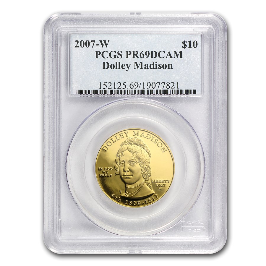 2007-W 1/2 oz Proof Gold Dolley Madison PR-69 PCGS