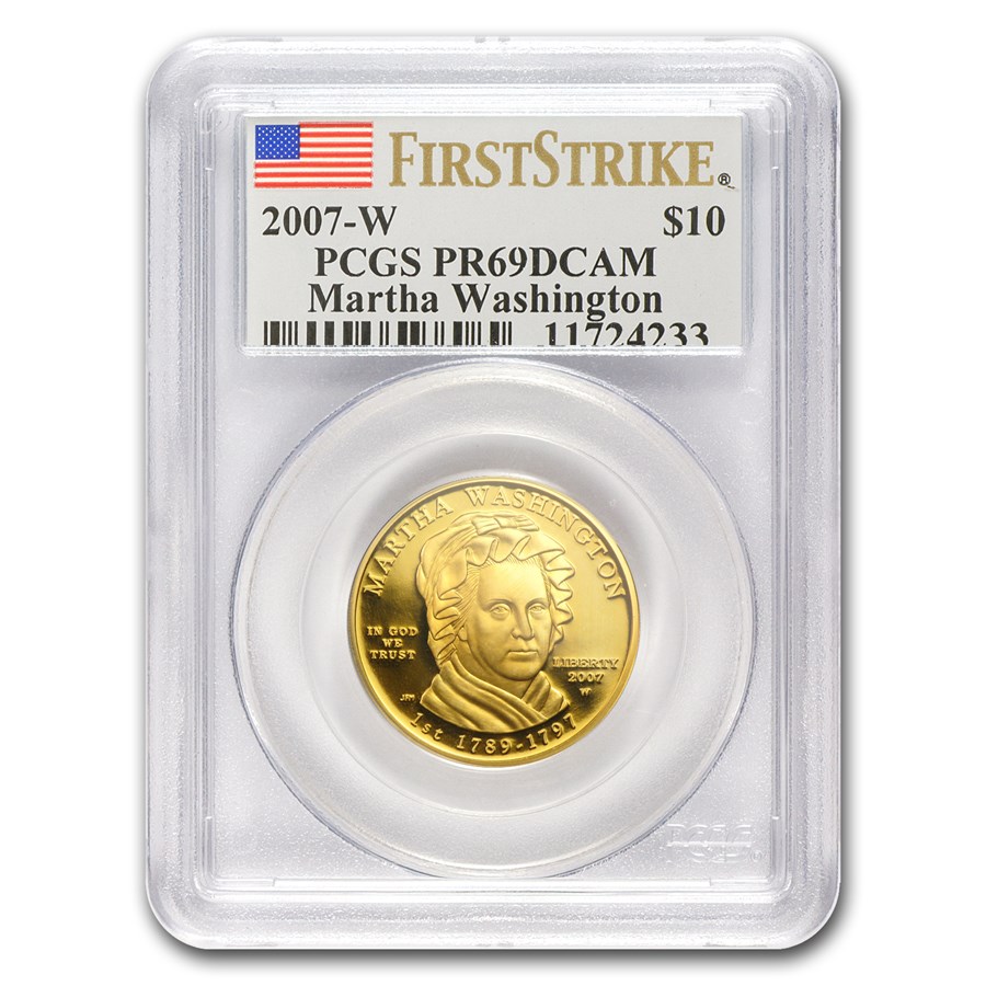 2007-W 1/2 oz Proof Gold Martha Washington PR-69 PCGS (FS)