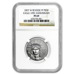 2007-W 1/2 oz Reverse Proof Platinum Eagle PF-69 NGC (10th Anniv)
