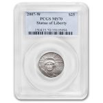 2007-W 1/4 oz Burnished American Platinum Eagle MS-70 PCGS