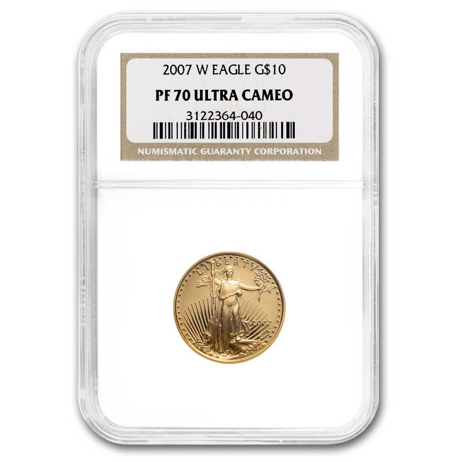 2007-W 1/4 oz Proof American Gold Eagle PF-70 UCAM NGC