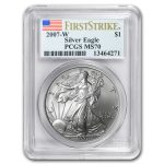 2007-W Burnished American Silver Eagle SP/MS-70 PCGS (FS)