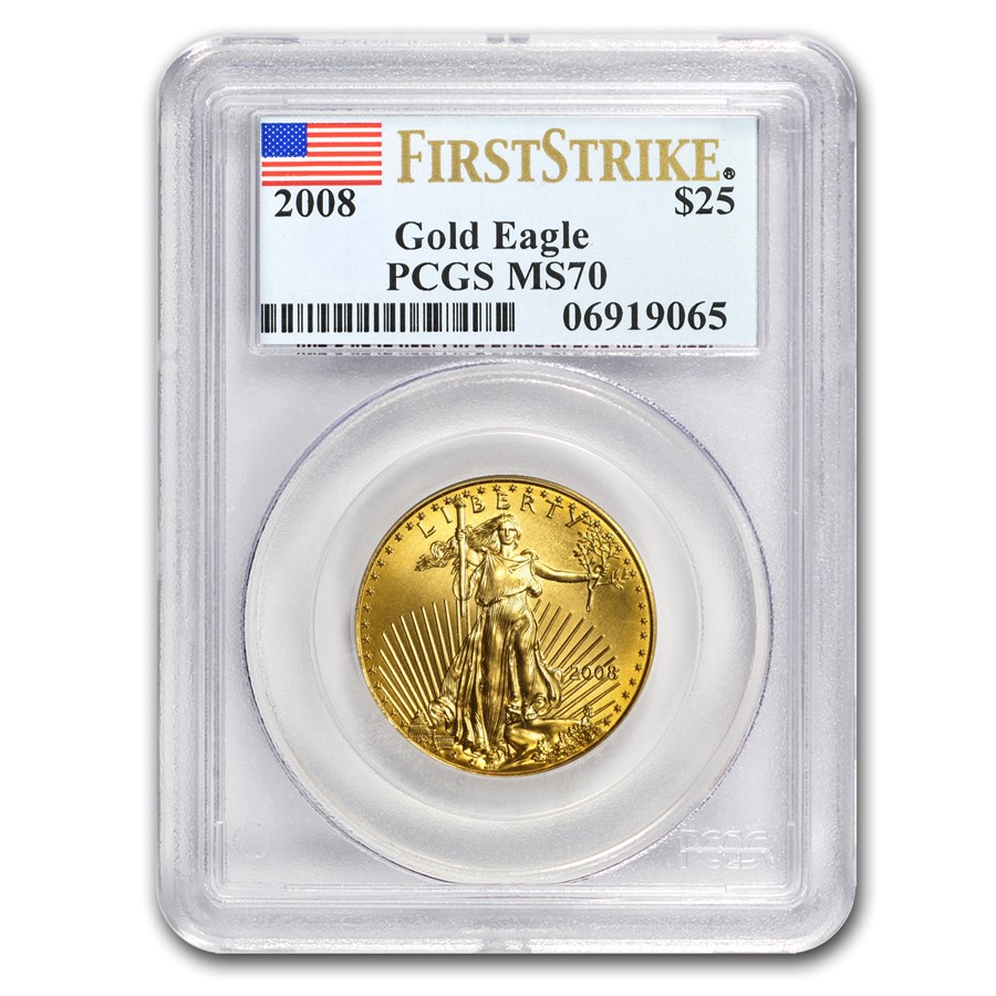 2008 1/2 oz American Gold Eagle MS-70 PCGS (FS)