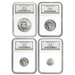 2008 4-Coin American Platinum Eagle Set MS-70 NGC
