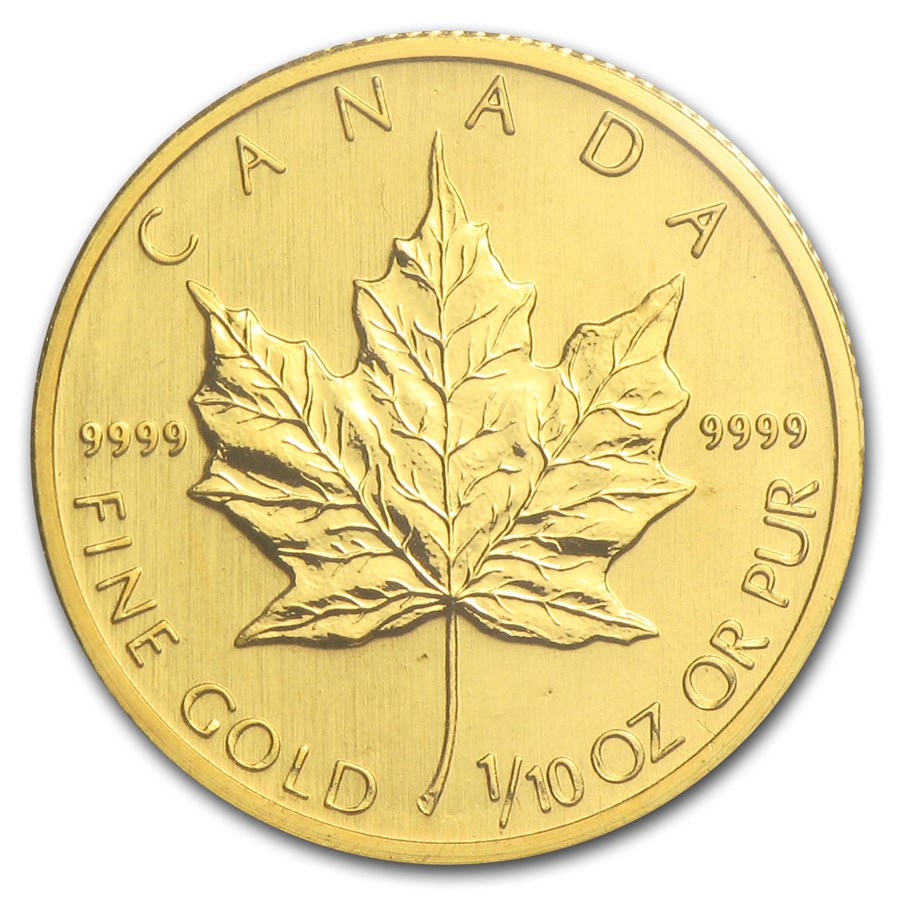 2008 Canada 1/10 oz Gold Maple Leaf BU