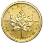 2008 Canada 1/20 oz Gold Maple Leaf BU