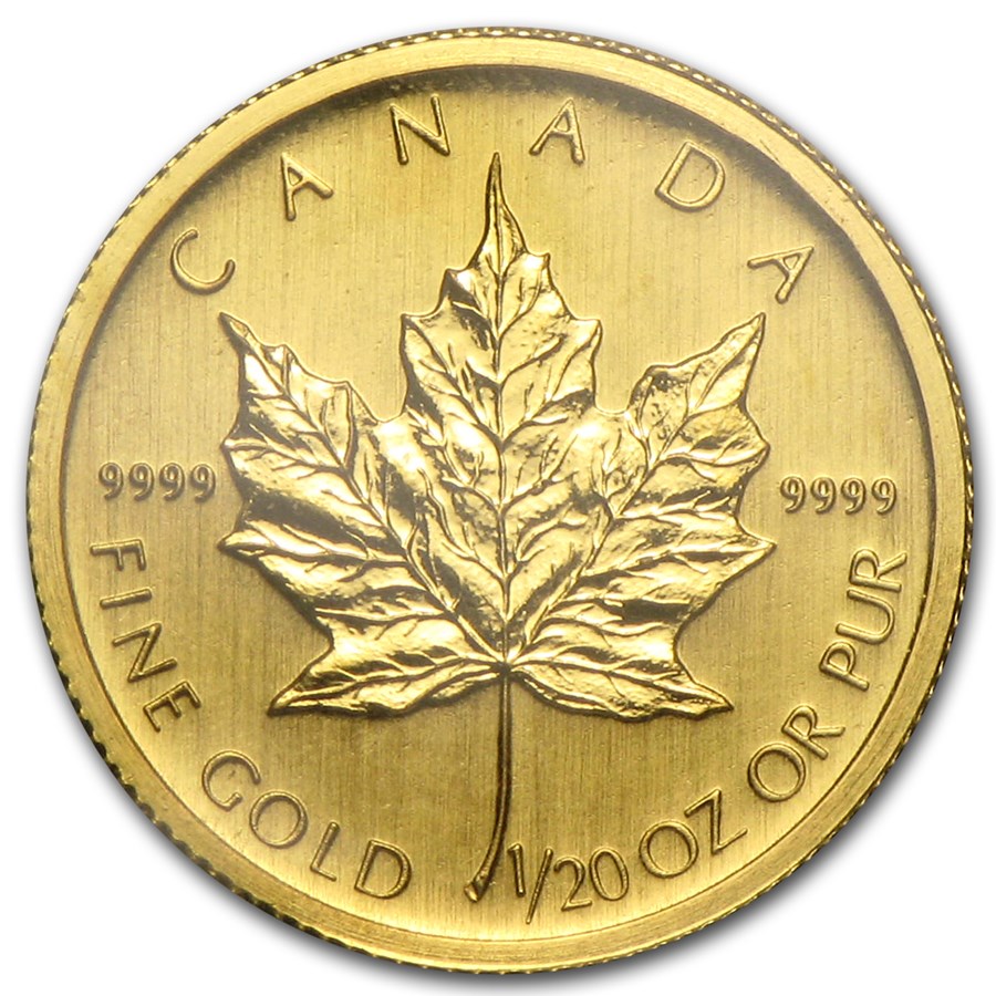 2008 Canada 1/20 oz Gold Maple Leaf BU