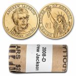 2008-D Andrew Jackson 25-Coin Presidential Dollar Roll