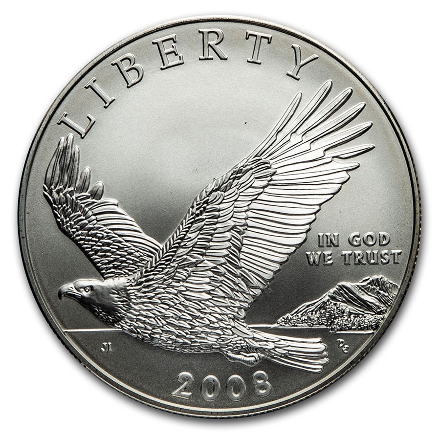 2008-P Bald Eagle $1 Silver Commem BU (Capsule Only)