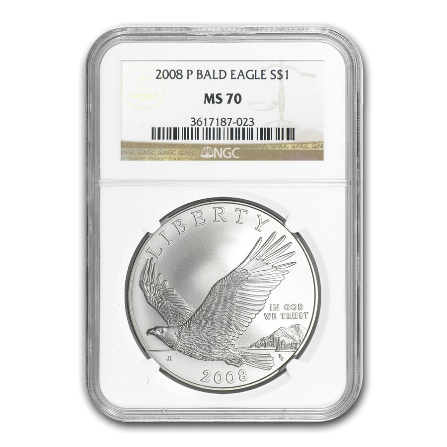 2008-P Bald Eagle $1 Silver Commem MS-70 NGC