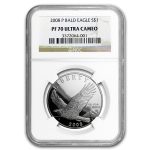 2008-P Bald Eagle $1 Silver Commem PF-70 NGC