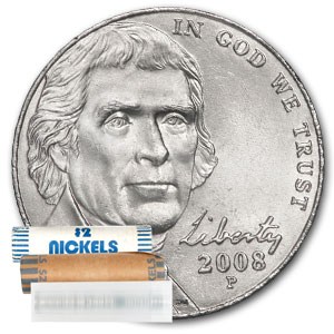 2008-P Jefferson Nickel 40-Coin Roll BU