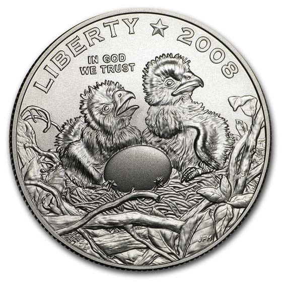 2008-S Bald Eagle 1/2 Dollar Clad Commem BU (Capsule only)