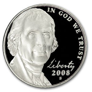 2008-S Jefferson Nickel Gem Proof