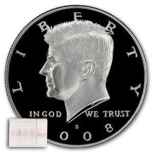 2008-S Kennedy Half Dollar 20-Coin Roll Proof