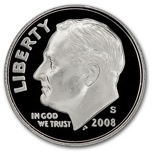 2008-S Roosevelt Dime Gem Proof