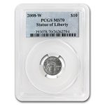 2008-W 1/10 oz Burnished American Platinum Eagle MS/SP-70 PCGS