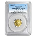 2008-W 1/10 oz Gold Buffalo SP/MS-70 PCGS