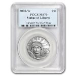 2008-W 1/2 oz Burnished American Platinum Eagle MS-70 PCGS