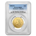 2008-W 1/2 oz Gold Jackson's Liberty MS-69 PCGS