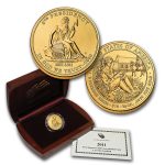 2008-W 1/2 oz Gold Van Buren's Liberty BU (w/Box & COA)