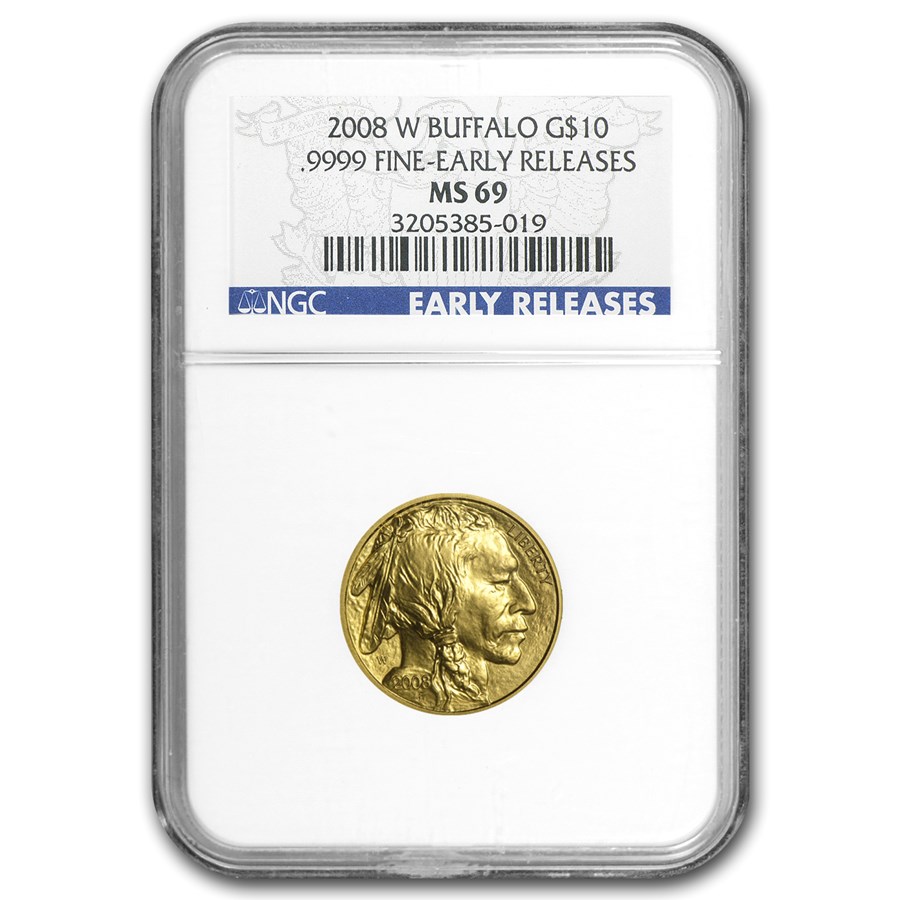 2008-W 1/4 oz Gold Buffalo MS-69 NGC (Early Releases)