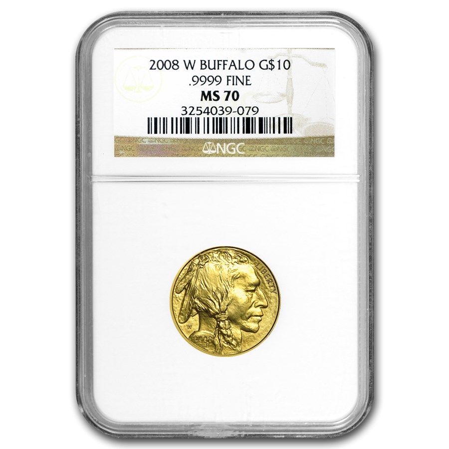 2008-W 1/4 oz Gold Buffalo MS-70 NGC