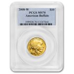 2008-W 1/4 oz Gold Buffalo SP/MS-70 PCGS