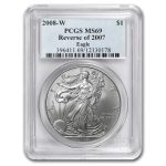 2008-W Burnished American Silver Eagle SP/MS-69 PCGS (Rev '07)