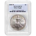 2008-W Burnished American Silver Eagle SP/MS-70 PCGS