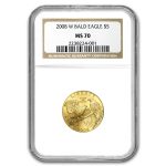 2008-W Gold $5 Commem Bald Eagle MS-70 NGC