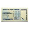 2008 Zimbabwe 100 Billion Dollars Giraffe Grain Elevators Unc