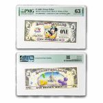 2009 $1.00 (D) Mickey & Pluto, Gem CU-63 EPQ PMG (DIS#155)