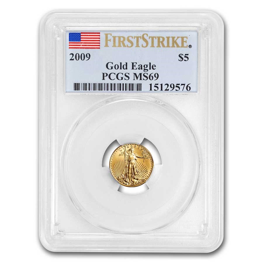 2009 1/10 oz American Gold Eagle MS-69 PCGS (FirstStrike®)