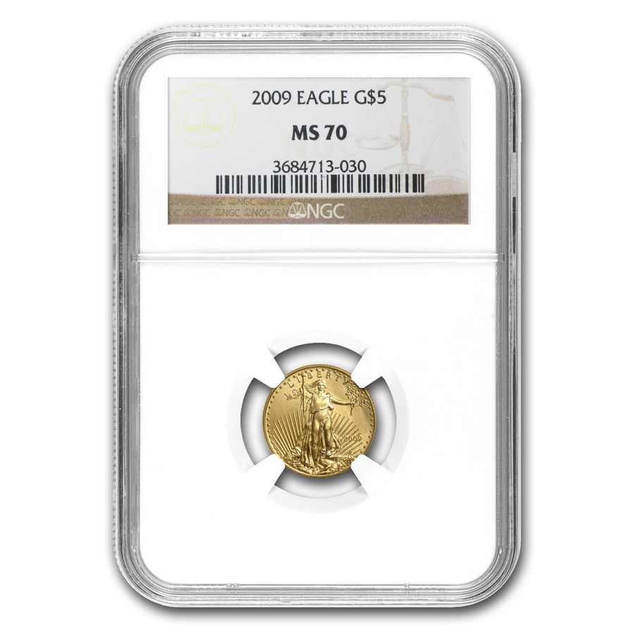 2009 1/10 oz American Gold Eagle MS-70 NGC