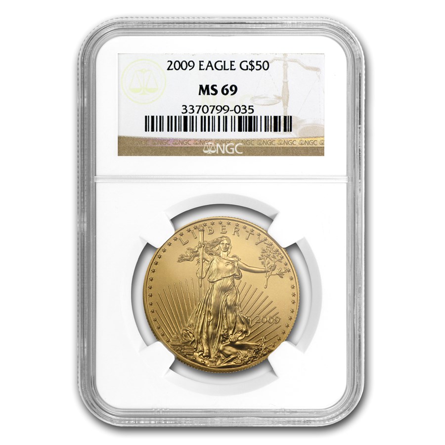 2009 1 oz American Gold Eagle MS-69 NGC